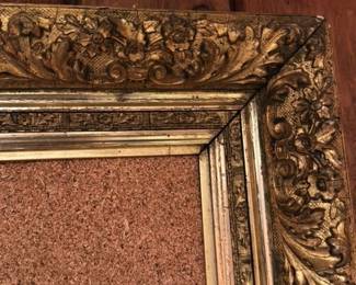 Ornate Gilt and Black Picture Frame 