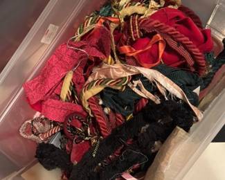 Collection of Vintage Trimmings and Fabrics 