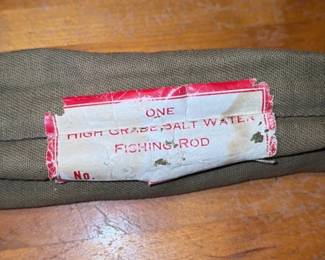 Vintage Montague "Grape Salt Water" Bamboo Fishing Rod 