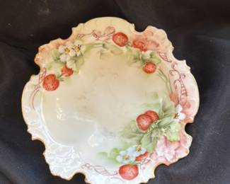 Bavaria, Germany Porcelain Strawberry motif Plate 