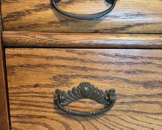 Antique Oak Dresser with Mirror 