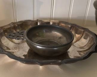 Pewter Wall Sconce with Bowl 