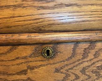 Antique Oak Dresser with Mirror 