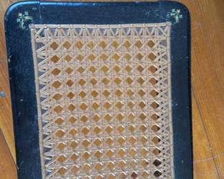 Antique Cane Seat footstool 