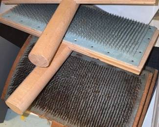 Antique Wool Carders / Flockers 
