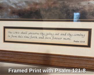 Framed Print with Psalm 121:8