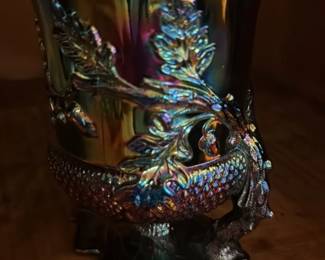 Carnival Glass Dragon and Vine Pitcher 