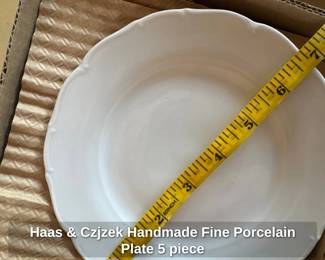 Haas & Czjzek Handmade Fine Porcelain Plate 5 piece 