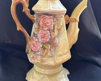 Vintage Hand-Painted Porcelain Vase with Roses 