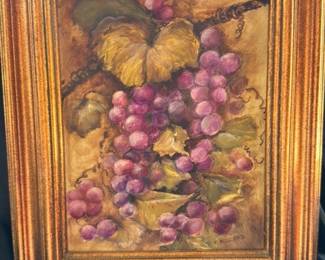 T. Bullard Grapes Oil Painting 