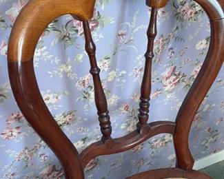Antique Cane Seat Chairs (Set of 2)
