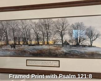 Framed Print with Psalm 121:8