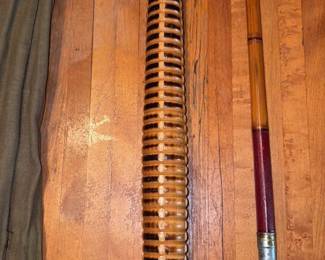 Vintage Montague "Grape Salt Water" Bamboo Fishing Rod 