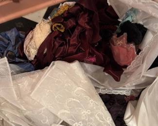 Collection of Vintage Trimmings and Fabrics 