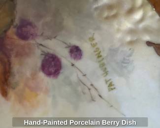 Hand-painted Porcelain Berry Dish 