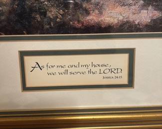 Framed Art Print with Bible Verse 