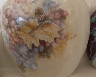 T. Bullard Hand-Painted Porcelain Vase 