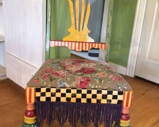 Whimsical Folk Art Accent Chair 