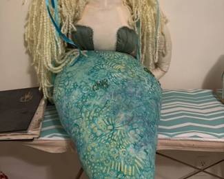 Handmade Fabric Mermaid Doll 