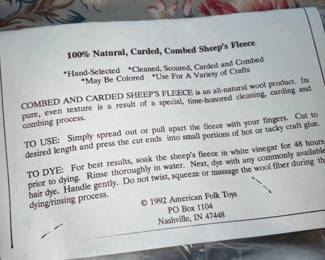 Natural Sheep Fleece Combed and Carded 