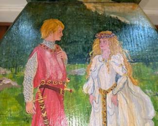 Hand Painted Folk Art Chair 