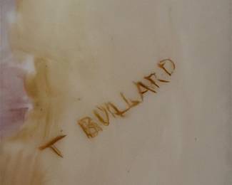 T. Bullard Hand-Painted Porcelain Vase 