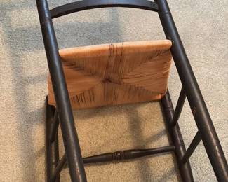 Antique Rush Seat Spindle Back Chair 