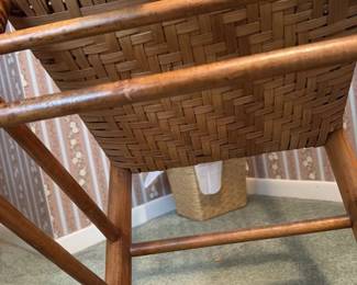 Vintage Woven Seat Rocking Chair 