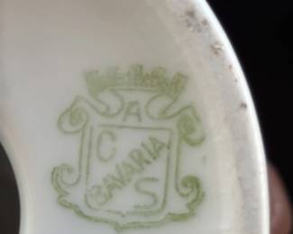 vintage Porcelain Sugar Bowl with Rose Motif 