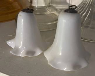 Vintage Milk Glass Lamp Shades 