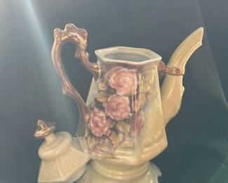 Vintage Hand Painted Porcelain Vase with Roses 