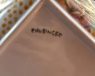 Hand Painted Porcelain Tray with Floral Motif