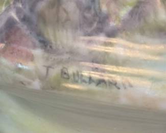 Vintage Hand Painted Porcelain Vase with Roses 