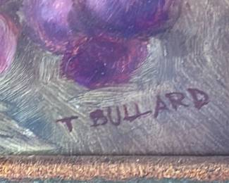 T. Bullard Grapes Oil Painting 