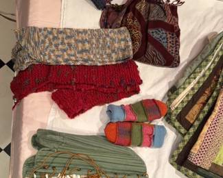 Assortment of Knitted and Textile Accessories 