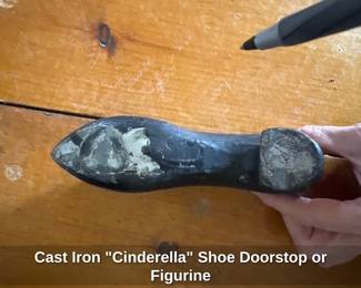 Cast Iron "Cinderella" Shoe Doorstop or Figurine
