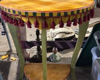 Whimsical Hand Painted Side table 