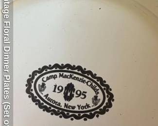 vintage floral dinner plates (set of 5)