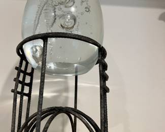 Large blown glass orb