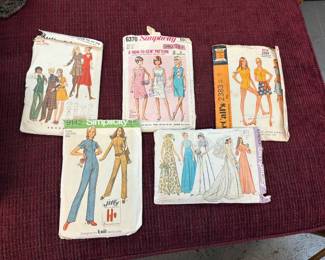 Vintage patterns (used) as found.  We have a shoe box full.