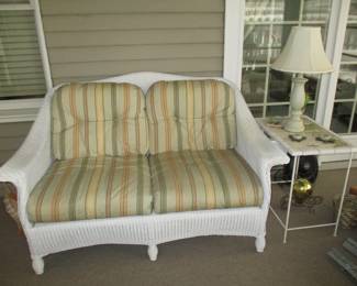 clean wicker  porch furniture 
