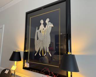 Siged and numbered Erte print "Twins"