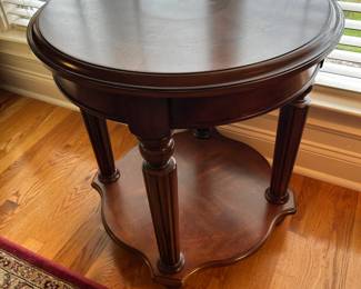 #31	Wood Round end table w/inlay - 24round x 25T	 $125.00 			
