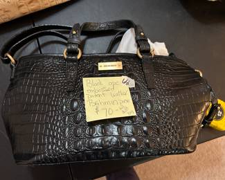 #68	Black Croc Embossed patent leather Brahmin Purse w/dust bag	 $70.00 			
