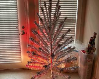 #58	Aluminum  Christmas Tree w/69 Tips w/color Wheel - vintage	 $300.00 			
