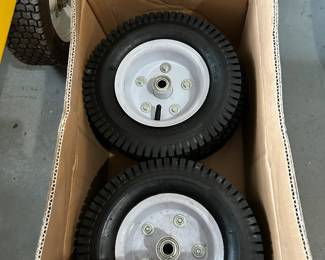 #108	4 Trailer Tires with axels	 $75.00 			
