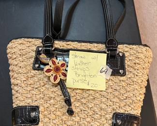 #69	Straw w/leather straps Brighton Purse	 $20.00 			
