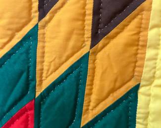 #78	Machine pieced Hand Quilted Scrappy Texas Star - 82x80	 $75.00 			
