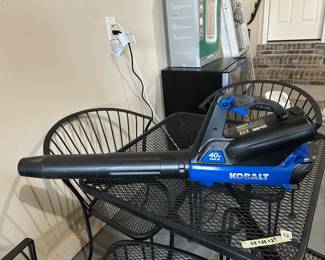 #115	Kobalt 40V blower with battery and charger	 $35.00 			
