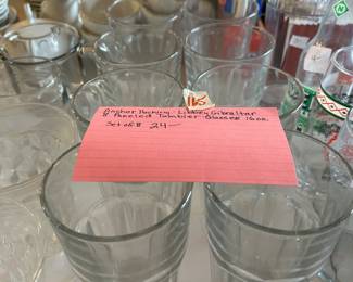 #167	Anchor hocking Libbey Gibraltar 8 paneled tambler glasses 16 oz set 8	 $24.00 			
